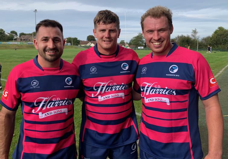 Lewys Gibby, Tom Powell and Jon Rogers - all played key roles as Narberth beat Bargoed